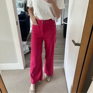 Anthropologie Maeve Colette Crop Linen Pants